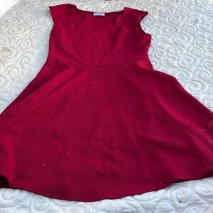 Charming Red Kids Casual Dress